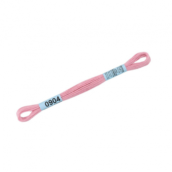 Нитки для вышивания Gamma мулине (0820-3070) 100% хлопок 24 x 8 м цв.0904 розовый