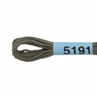 Нитки для вышивания Gamma мулине (3173-6115) 100% хлопок 24 x 8 м цв.5191 серо-зеленый