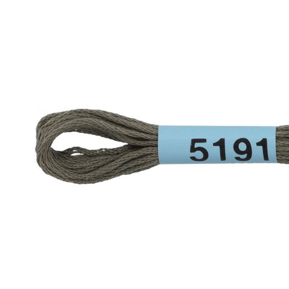 Нитки для вышивания Gamma мулине (3173-6115) 100% хлопок 24 x 8 м цв.5191 серо-зеленый