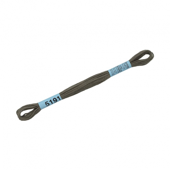 Нитки для вышивания Gamma мулине (3173-6115) 100% хлопок 24 x 8 м цв.5191 серо-зеленый