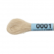 Нитки для вышивания Gamma мулине (0001-0206) 100% хлопок 24 x 8 м цв.0001 св.бежевый