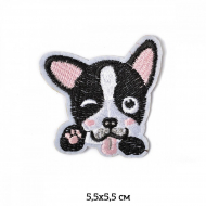 Термоаппликации вышитые арт.TBY.2213 Щенок 5,5х5,5см, уп.10шт