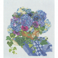 34991_Набор для вышивания "Гортензия-Анемоны", канва лён 32 ct