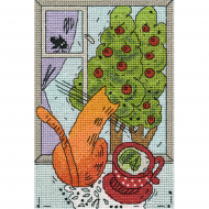 Набор для вышивания KLART арт. 8-206 Лето за окошком 10,5х16,5 см