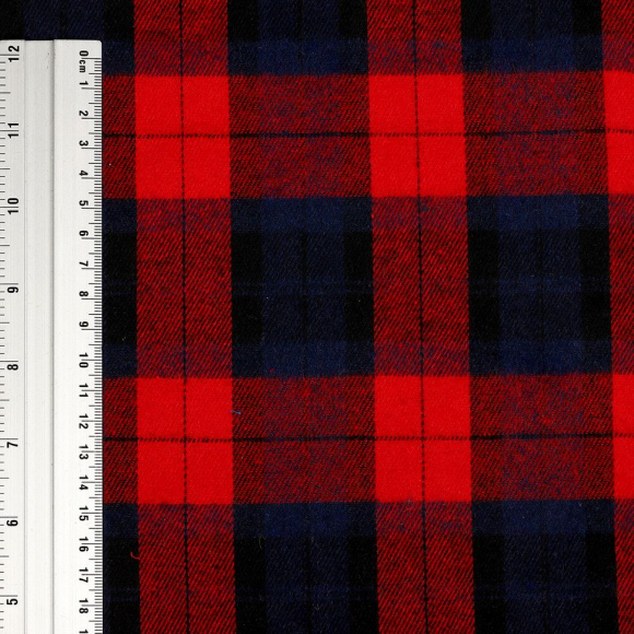 Ткань рубашечная фланель 150 г/м? 80% полиэстер, 20% хлопок шир.150 см арт.TBY.Fl.T398.3 цв.03 красный уп.5м