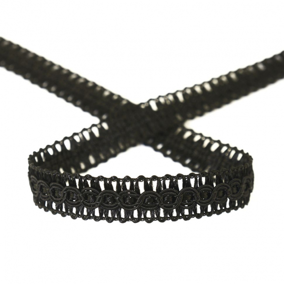 Тесьма PEGA тип интерьерная, цвет черный, 14 мм