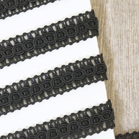 Тесьма PEGA тип интерьерная, цвет черный, 14 мм