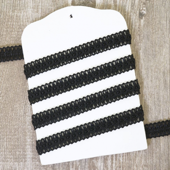 Тесьма PEGA тип интерьерная, цвет черный, 14 мм