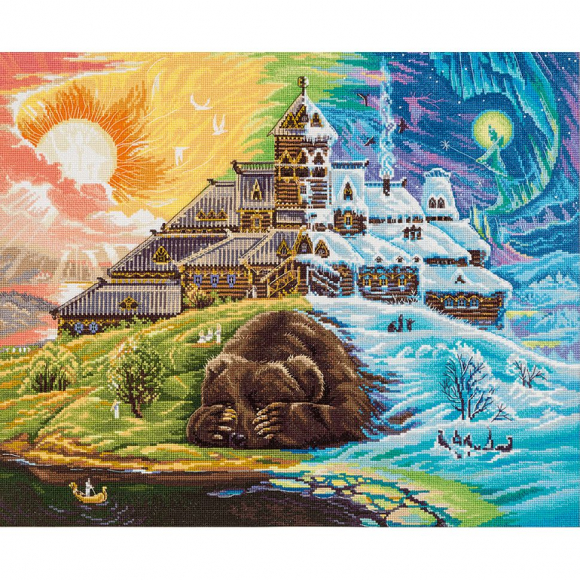 Набор для вышивания PANNA Золотая серия арт. J-1841 Пробуждение 36,5х44,5 см