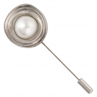 Булавка шляпная TBY.R3588.3 25х70мм цв. никель/белый, уп. 5шт