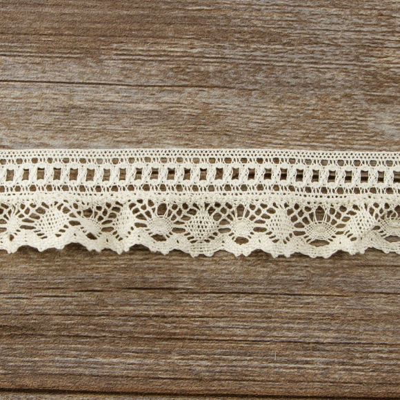 185603_Мерсеризованное хлопковое кружево, 48 мм, цвет шампань