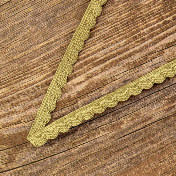 173868_Кант-тесьма, 8 мм, цвет горчичный