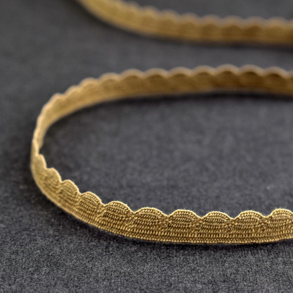 173868_Кант-тесьма, 8 мм, цвет горчичный