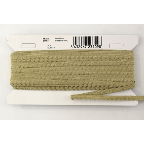 173868_Кант-тесьма, 8 мм, цвет горчичный