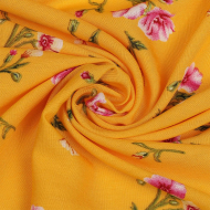 Ткань Штапель TBY Vi-210811-c3 плот 110г/м2 100% вискоза шир. 145 см цв.с3 желтый рул.25м Ткань Штапель TBY Vi-210811-c3 плот 110г/м2 100% вискоза шир. 145 см цв.с3 желтый рул.25м