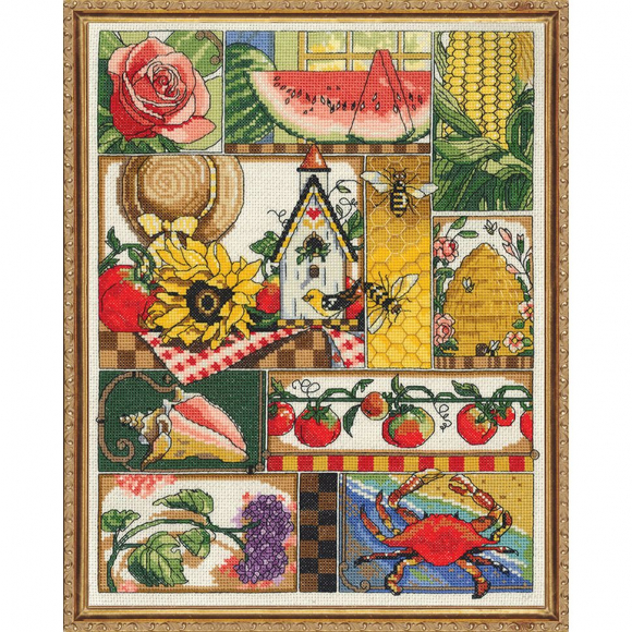 Набор для вышивания JANLYNN арт.017-0102 Летняя композиция 28х35,5 см Набор для вышивания JANLYNN арт.017-0102 Летняя композиция 28х35,5 см