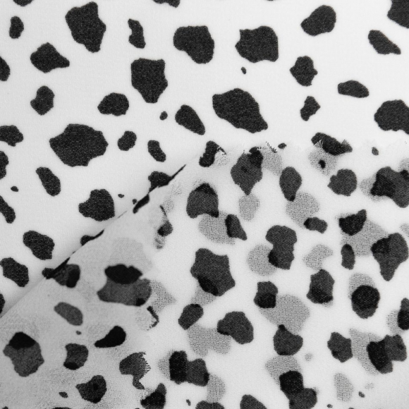 Ткань Креп-шифон 85 г/м? 100% полиэстер шир.150 см арт.Р.39617.01 цв.01 белый рул.30м