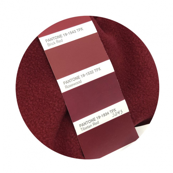 Ткань флис 2-х сторонний TBY-0059-273 190 г/м? 100% ПЭ шир.150см  цв.S273 бордовый рул.70-110м (1кг - 3,5м)