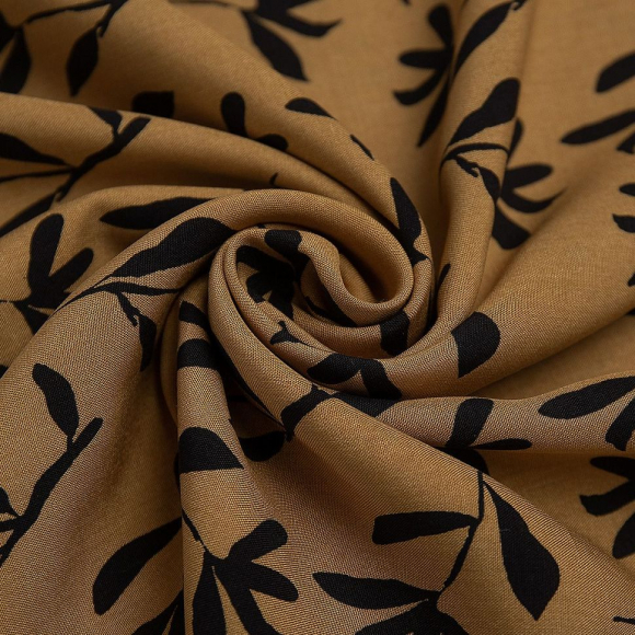 Ткань Штапель 105 г/м? 100% вискоза шир.145 см арт.Р.31256.02 бежевый рул.30м