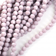 Бусины граненые Рондель (стекло) на нитях арт.TBY-R-2 10мм  цв.54 серый уп.1х72 бусины