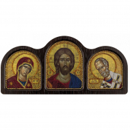 Набор для вышивания бисером НОВА СЛОБОДА арт.СЕ6005 Триптих Богородица, Спаситель, Николай Чудотворец 24х23 см