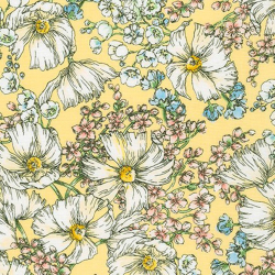 Ткань для пэчворка PEPPY Naturies Notebook 122 г/м? 100% хлопок цв.ABY-19847-136 BUTTERCUP уп.50х55 см