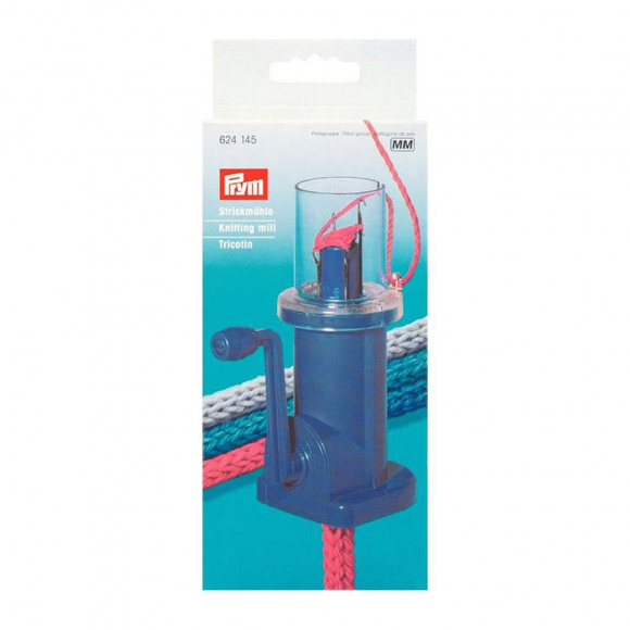 624145 PRYM Машинка д/плетения шнуров полуавтоматическая пластик цв. синий уп.1шт