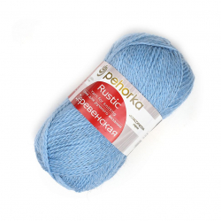 Пряжа для вязания ПЕХ Деревенская (100% полугрубая шерсть) 10х100г/250м цв.005 голубой