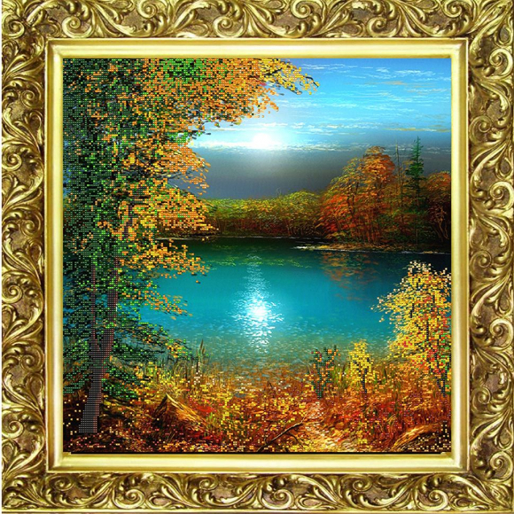 Рисунок на ткани (Бисер) КОНЁК арт. 9631 Вечер 40х40 см