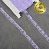 Кружево-трикотаж KRUZHEVO арт.TBY 1665 шир.10мм цв.11.1 светло-сиреневый, уп.27,4м