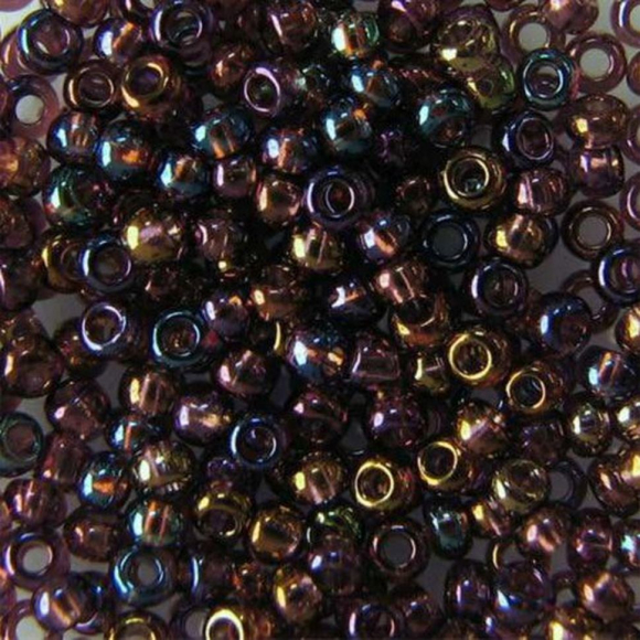 Бисер Preciosa, размер 10/0, 5 г, цвет №21060 фиолетовый аметист радужный прозрачный