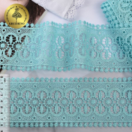 Кружево гипюр KRUZHEVO арт.TR.8G8316 шир.81мм цв.11 мята уп.9м