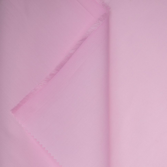 Ткань рубашечная 120 г кв.м 65% полиэстер, 35% хлопок шир.150 см арт.Р.30607.05 цв.05 розовый уп.25м
