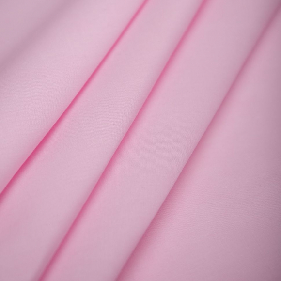 Ткань рубашечная 120 г кв.м 65% полиэстер, 35% хлопок шир.150 см арт.Р.30607.05 цв.05 розовый уп.25м