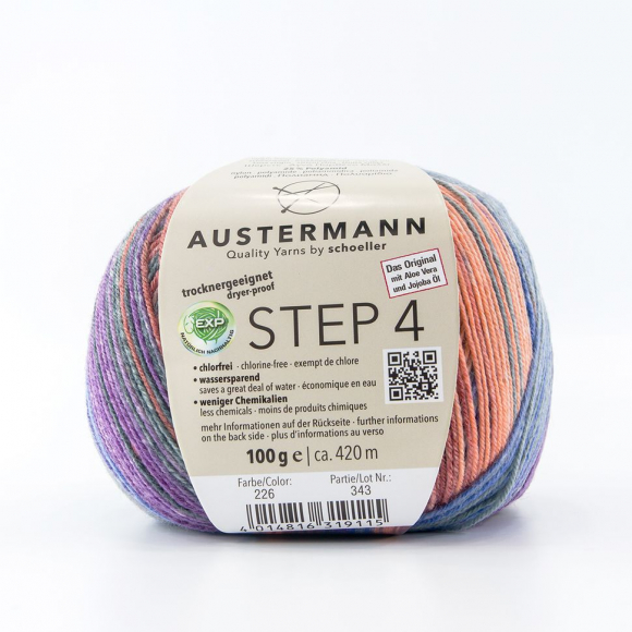 192574_Пряжа Step 4 Irish Rainbow, 75% шерсть, 25% полиамид, 420 м, 100 г