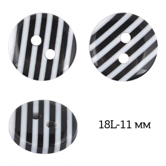 Пуговицы пластик TBY P-L28-1 цв.белый-черный 18L-11мм, 2 прокола, 50 шт Пуговицы пластик TBY P-L28-1 цв.белый-черный 18L-11мм, 2 прокола, 50 шт