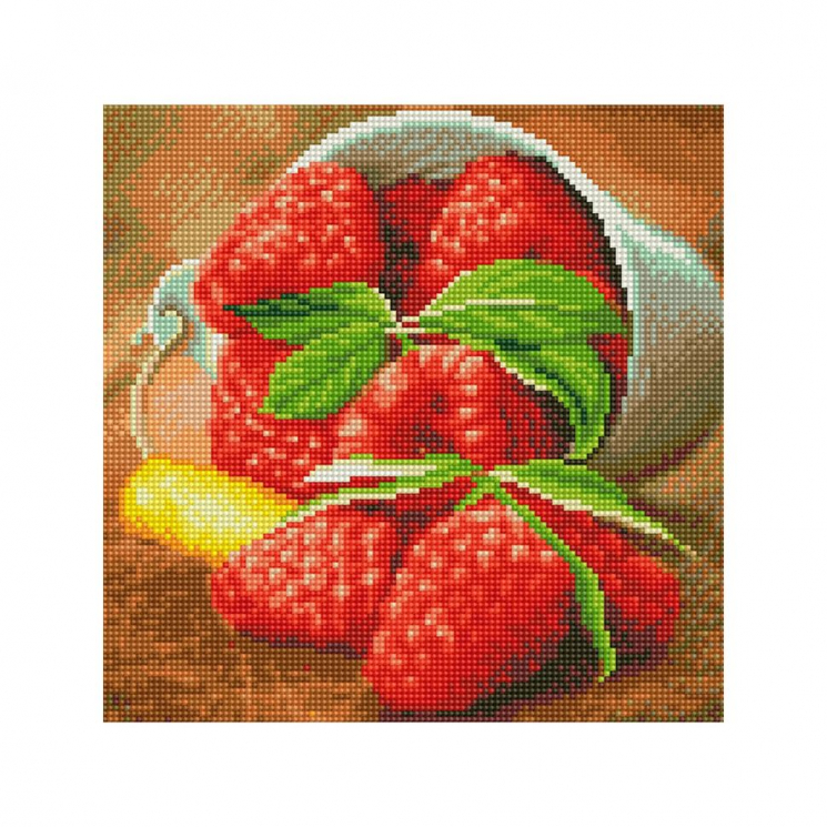 Картина мозаикой Molly арт.KM0899 Ягода малина (31 Цвет) 30х30 см