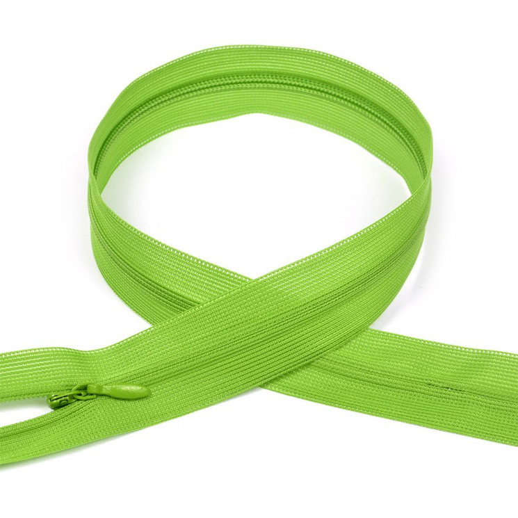 Молния MaxZipper пласт. потайная №3 20см н/р цв.F237 ярк.зеленый уп.50шт