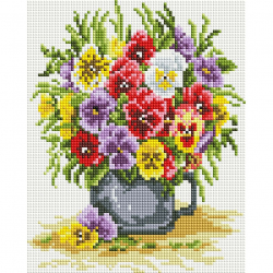 Набор Белоснежка для изготовления картин со стразами арт.БЛ.419-ST-PS Цветочное счастье 20х25 см