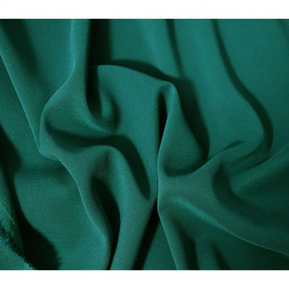 Ткань Креп 150 г кв.м 95% полиэстер, 5% спандекс шир.150 см арт.Р.11399.11 цв.11 зеленый уп.25м