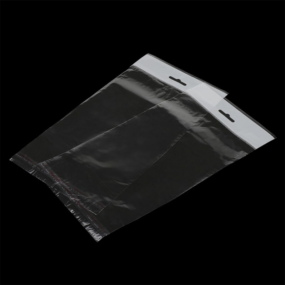 Пакет упаковочный полипропиленовый клеевой клапан (скотч) с еврослотом 15х20+5 30мкм цв. белый уп.100шт