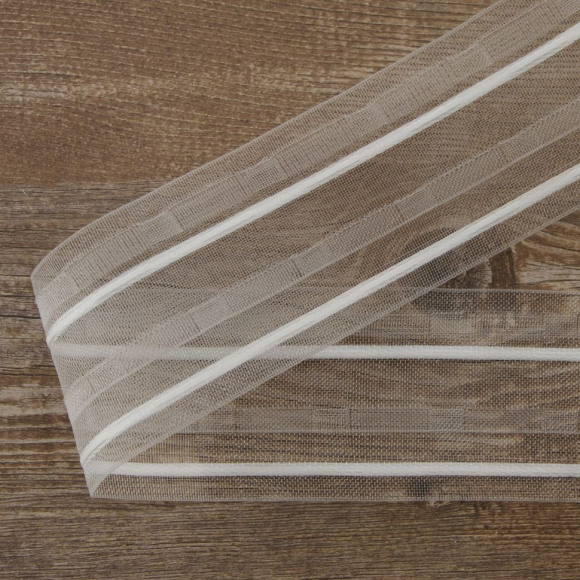 111806_Лента шторная прозрачная, равномерная сборка, 50 мм, нарезка 10 м