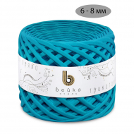 Пряжа трикотажная 100м, 300г, ширина 6-8мм цв.3101 морская волна