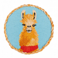 Набор для вышивания PANNA Живая картина арт. JK-2188 Брошь. Лама Патрик 5,5х5,5 см