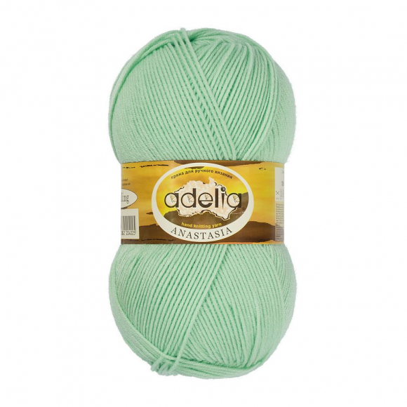 Пряжа ADELIA ANASTASIA (100% акрил) 5х100г/330м цв.21 св.зеленый