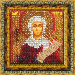 Рисунок на ткани ВЫШИВАЛЬНАЯ МОЗАИКА арт. 4070 Икона Св.Мученица Валерия (Калерия) 6,5х6,5 см