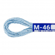Нитки для вышивания Gamma мулине NM металлик 100% полиэстер 12 x 6 м цв.М-46 небесный