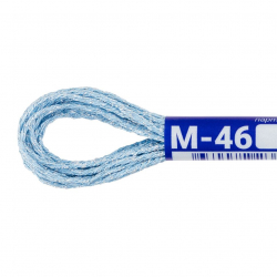 Нитки для вышивания Gamma мулине NM металлик 100% полиэстер 12 x 6 м цв.М-46 небесный