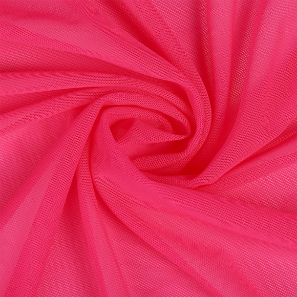 Сетка стрейч арт.OD-90-9 90г/м? 95%нейлон+5%спандекс шир.152см цв.т.розовый уп.3м