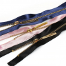 Молния MaxZipper мет. №3 золото атласная тесьма, 60 см уп.3цв х 4шт
